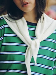White Small Triangle Scarf - Image 5 of 8