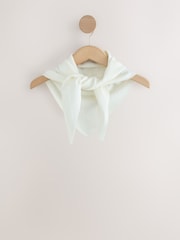 White Small Triangle Scarf - Image 6 of 8