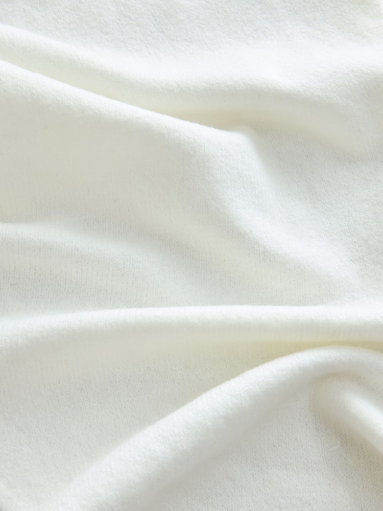 White Small Triangle Scarf - Image 8 of 8