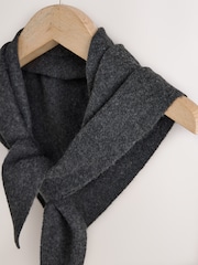 Charcoal Grey Small Triangle Scarf - Image 7 of 8