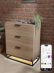 XR Living Oak Black Denver Chest with App Control LED Lights - Image 1 of 6