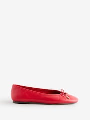 B by Ted Baker Leather Angled Toe Ballerina Shoes - Image 4 of 8
