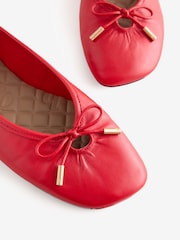 B by Ted Baker Leather Angled Toe Ballerina Shoes - Image 7 of 8