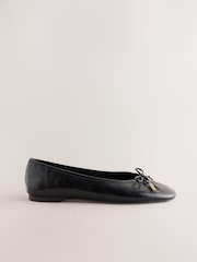 B by Ted Baker Leather Angled Toe Ballerina Shoes - Image 4 of 8