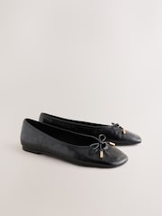 B by Ted Baker Leather Angled Toe Ballerina Shoes - Image 6 of 8
