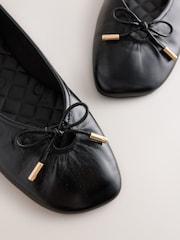 B by Ted Baker Leather Angled Toe Ballerina Shoes - Image 7 of 8
