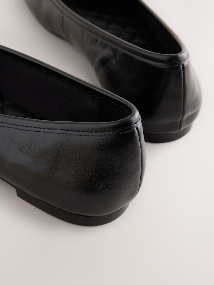 B by Ted Baker Leather Angled Toe Ballerina Shoes - Image 8 of 8