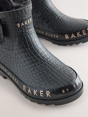 Baker by Ted Baker Faux Fur Lined Croc Welly Boots with Bow - სურათი 4 6-დან