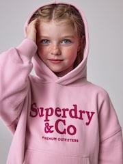 Superdry Pink Graphic Graphic Hoodie - Image 2 of 12
