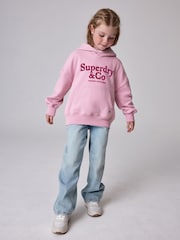 Superdry Pink Graphic Graphic Hoodie - Image 4 of 12