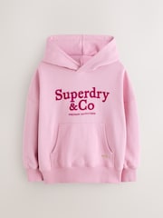 Superdry Pink Graphic Graphic Hoodie - Image 6 of 12