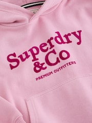 Superdry Pink Graphic Graphic Hoodie - Image 9 of 12
