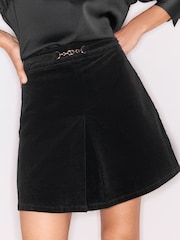 Black Trim Belt Cord Mini Skirt - Image 2 of 5