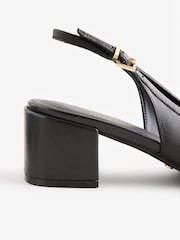 Μαύρο - B by Ted Baker Leather Snaffle Slingback Heels - Εικόνα 6 από 8