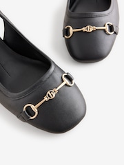 Μαύρο - B by Ted Baker Leather Snaffle Slingback Heels - Εικόνα 7 από 8