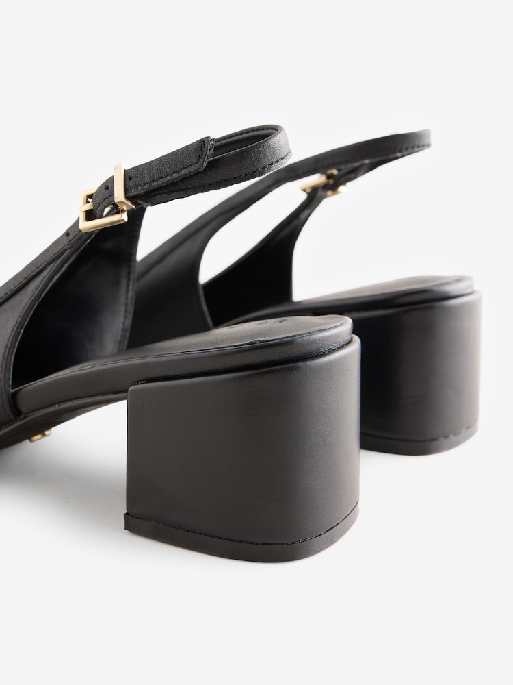 Μαύρο - B by Ted Baker Leather Snaffle Slingback Heels - Εικόνα 8 από 8 Μαύρο - B by Ted Baker Leather Snaffle Slingback Heels - Εικόνα 8 από 8