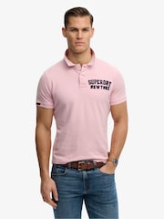 Superdry Pink Vintage Athletic Polo Shirt - Image 2 of 7