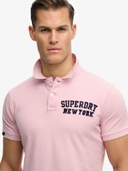 Superdry Pink Vintage Athletic Polo Shirt - Image 5 of 7