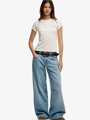 Superdry White Athletic Essentials Slub Graphic T-Shirt - Image 4 of 6