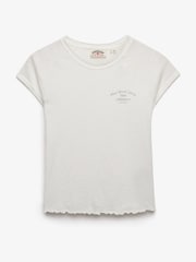 Superdry White Athletic Essentials Slub Graphic T-Shirt - Image 6 of 6