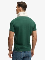 Superdry Green Vintage Pique Rugby Polo Shirt - Image 2 of 7