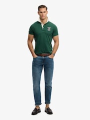 Superdry Green Vintage Pique Rugby Polo Shirt - Image 3 of 7