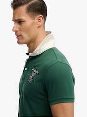 Superdry Green Vintage Pique Rugby Polo Shirt - Image 5 of 7