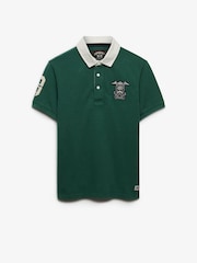 Superdry Green Vintage Pique Rugby Polo Shirt - Image 6 of 7