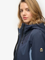 Superdry Blue Hooded Colourblock Trekker Jacket - Image 3 of 7