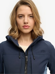 Superdry Blue Hooded Colourblock Trekker Jacket - Image 5 of 7