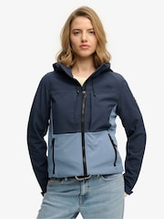 Superdry Blue Hooded Colourblock Trekker Jacket - Image 6 of 7