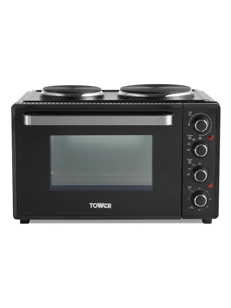 Tower Black Mini Oven with Hot Plates - Image 1 of 4