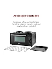 Tower Black Mini Oven with Hot Plates - Image 3 of 4