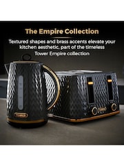 Tower Black Empire 4 Slice Toaster - Image 3 of 9