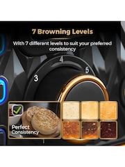 Tower Black Empire 4 Slice Toaster - Image 4 of 9