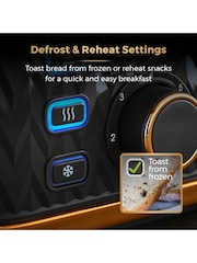 Tower Black Empire 4 Slice Toaster - Image 5 of 9