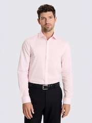 MOSS Pink Slim Fit Stretch Shirt - Image 1 of 2