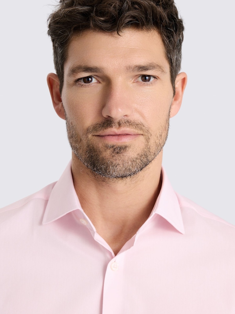 MOSS Pink Slim Fit Stretch Shirt - Image 2 of 2