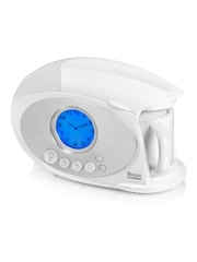 Swan White Teasmade with LCD Analogue Clock Light and Alarm - Image 1 of 1