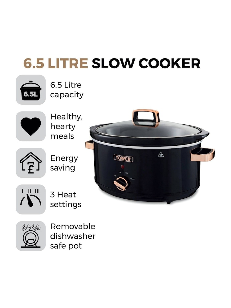 Tower Rose Gold Slow Cooker - Image 2 of 12