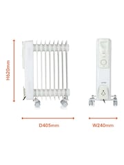 Warmlite White 2000W Oil Filled Radiator - Image 3 of 4