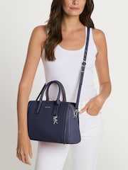 Michael Kors Blue Laila Medium Satchel Bag - Image 2 of 5
