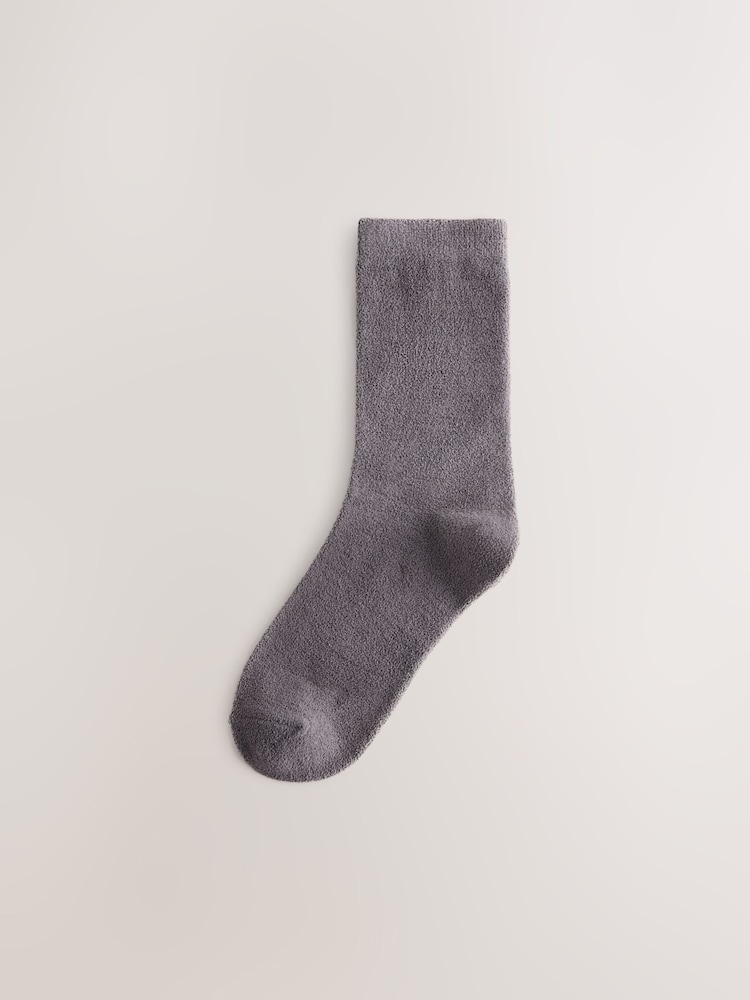 Charcoal Grey Thermal Fleece Socks 2 Pack - Image 2 of 5
