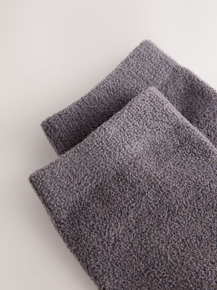 Charcoal Grey Thermal Fleece Socks 2 Pack - Image 5 of 5