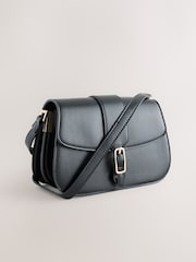 Black Belted Saddle Cross-Body Bag - Image 4 of 8