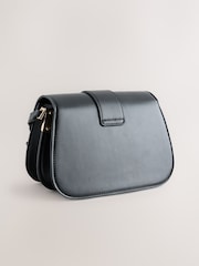 Black Belted Saddle Cross-Body Bag - Image 5 of 8