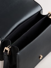 Black Belted Saddle Cross-Body Bag - Image 7 of 8