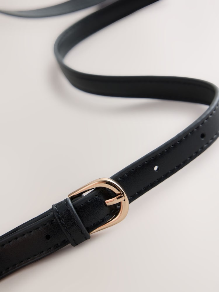 Black Belted Saddle Cross-Body Bag - Image 8 of 8