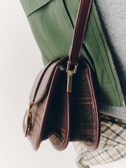 Burgundy Red Belted Saddle Cross-Body Bag - Image 3 of 4