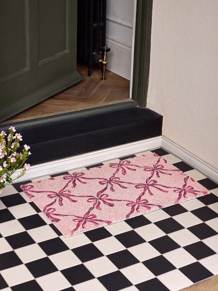 My Mat Pink Bows Coir Doormat - Image 1 of 3